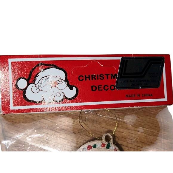 Vintage Lucie‎ Sable Imports Christmas Ornament Santa Violin -New - Picture 3 of 4